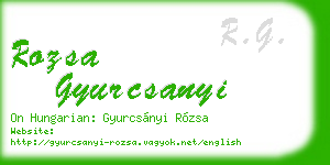 rozsa gyurcsanyi business card